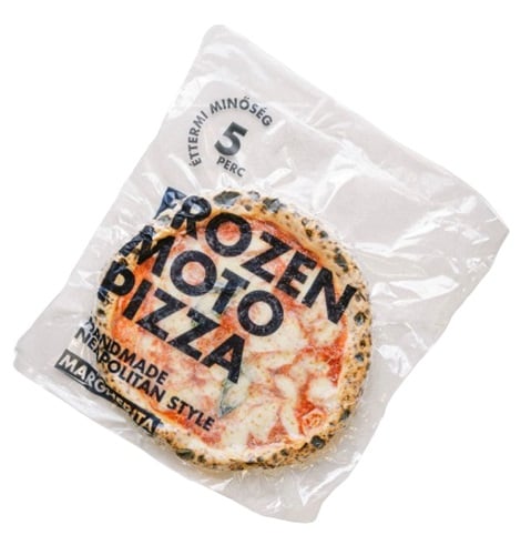 Frozen MOTO Margherita fagyasztott nápolyi pizza csomagolásban
